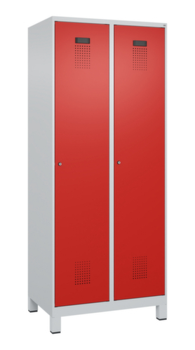 C+P Armoire vestiaire Evolo PLUS pour une séparation en noir et blanc, largeur de compartiment 400 mm