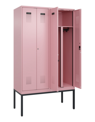 C+P Armoire vestiaire pour EPI Evolo PLUS pour une séparation en noir et blanc, largeur de compartiment 300 mm