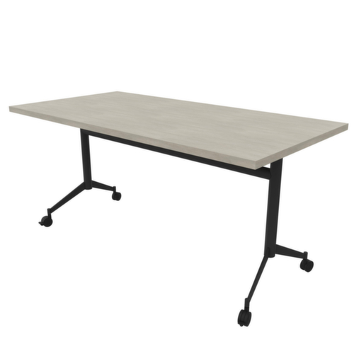 Quadrifoglio Table pliante Pop-Up, hauteur x largeur x profondeur 750 x 1600 x 800 mm, panneau béton