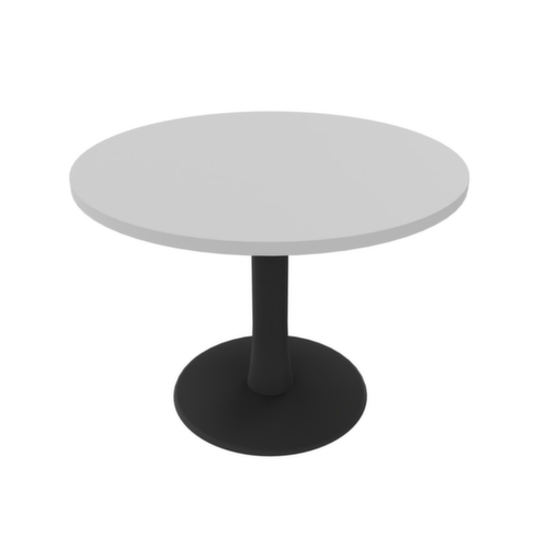 Quadrifoglio Table de conférence IDEA+, Ø 1000 mm, panneau gris