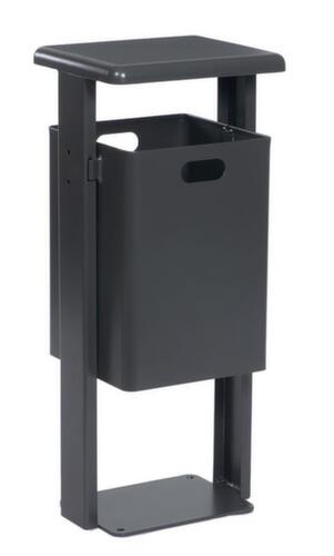 Poubelle avec toit de protection