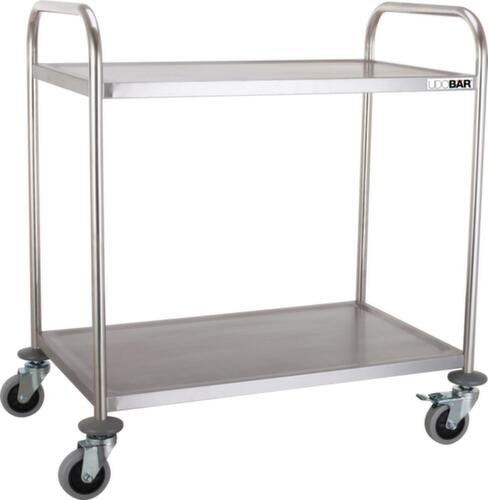 UDOBÄR Chariot pour l'alimentaire en acier inoxydable, force 100 kg, 2 plateaux