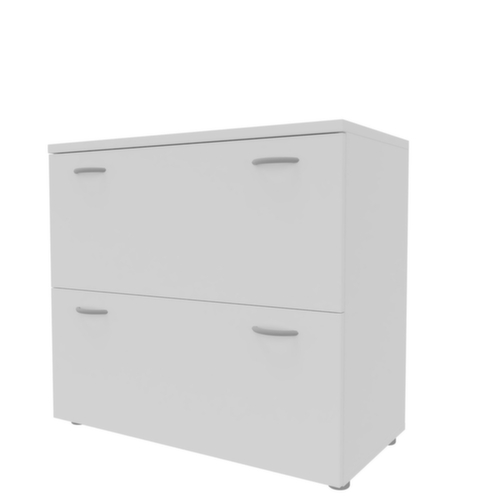 Quadrifoglio Armoire pour dossiers suspendus Practika, 2 extensions, blanc/blanc