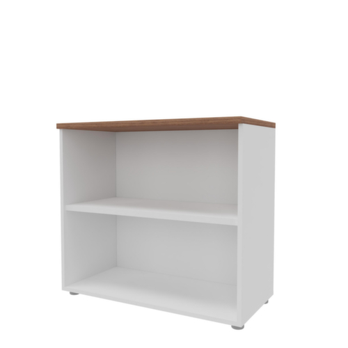 Quadrifoglio Rayonnage de bureau Practika, largeur 900 mm, 2 HC, blanc/noyer