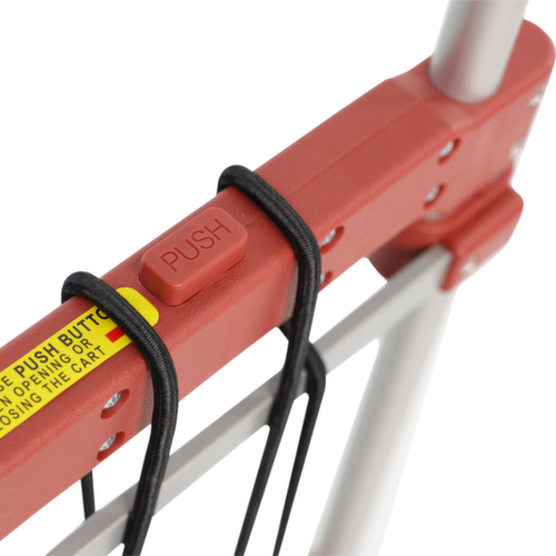 UDOBÄR diable de manutention en aluminium rabattable, force 100 kg, caoutchouc plein bandage