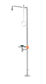 B-Safety douche corporelle et laveur d'yeux avec 2 pommeaux fixes et lavabo