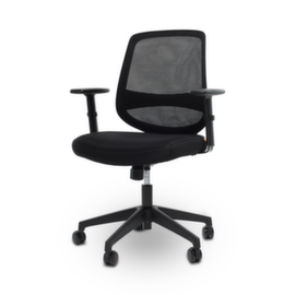 UDOBÄR chaise de bureau pivotante Shield avec mécanisme de basculement, dossier maille avec support, noir