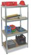 Rayonnage sans boulons à plateaux agglomérés avec 4 tablettes, hauteur x largeur x profondeur 1800 x 900 x 410 mm, 4 tablettes