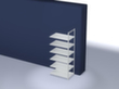 hofe Porte-fichiers à visser Champ de saisie à utiliser des deux côtés, 6 tablettes, RAL7035 gris clair