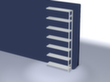 hofe Rayonnages enhofe treillis dans les constructions mi-lourdes, hauteur x largeur x profondeur 3000 x 1310 x 335 mm, 7 tablettes