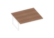 Quadrifoglio Table de rallonge Practika pour bureau Bench avec piètement à patins, largeur x profondeur 1800 x 1600 mm, plaque noyer Canaletto