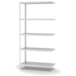 hofe Rayonnage à boulonner élément suivant, 5 tablettes, RAL7035 gris clair