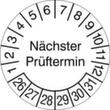 Plaquette de contrôle ronde sans couleur de l'année