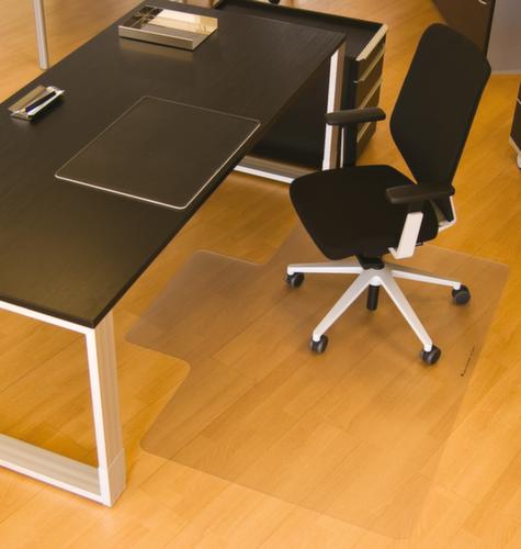 Schwer entflammbare Bodenschutzmatte für Hartböden, Breite x Tiefe 1500