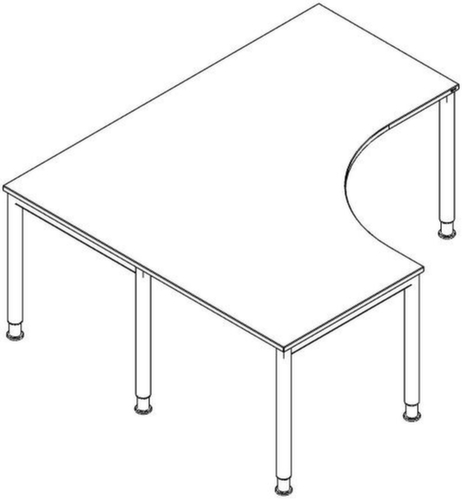Freiform-Schreibtisch RQ60 Standard 1 L