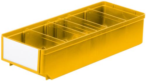 Regalkasten mit großer Beschriftungsfläche, gelb, Tiefe 400 mm Standard 1 L