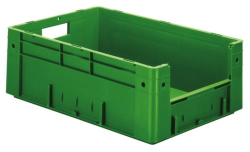 Euronorm-Stapelbehälter mit Eingriff, grün, Inhalt 38 l Standard 1 L