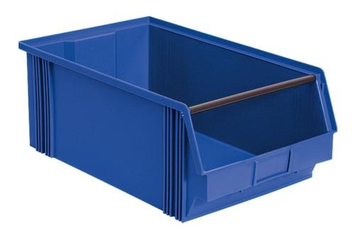 Stapelbarer Sichtlagerkasten Classic mit großer Griffmulde, blau, Tiefe 510 mm Standard 1 L