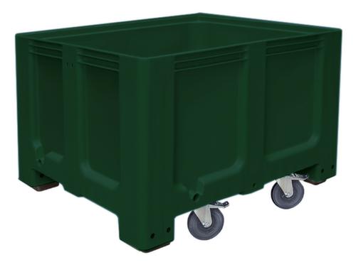 Großbehälter für Kühlhäuser, Inhalt 610 l, grün, 4 Lenkrollen Standard 1 L