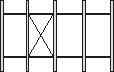 Kragarmregal, beidseitig, Höhe 1980 mm, 5 Ebenen Technische Zeichnung 1 L