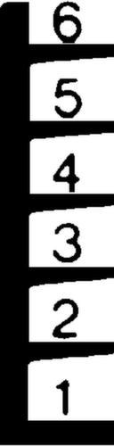 Kragarmregal, einseitig, Höhe 1980 mm, 5 Ebenen Technische Zeichnung 2 L