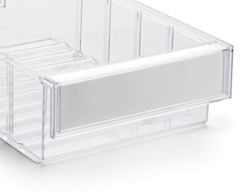 Treston Transparenter Kleinteilebehälter mit großer Griffmulde, transparent, Tiefe 500 mm Detail 1 L
