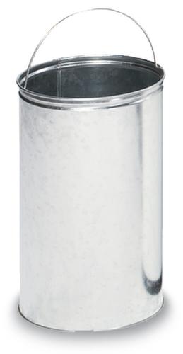 Tretabfallbehälter mit Klappdeckel aus Edelstahl, 22 l, silber Standard 2 L