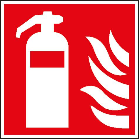 Brandschutzschild SafetyMarking® Feuerlöscher, Aufkleber, langnachleuchtend Standard 1 L