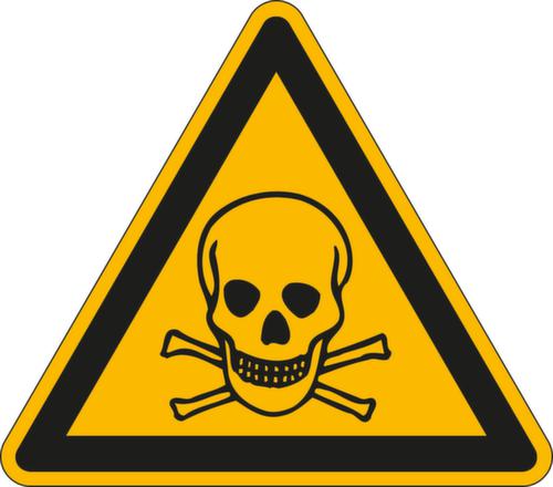 Warnschild vor giftigen Stoffen, Wandschild Standard 1 L