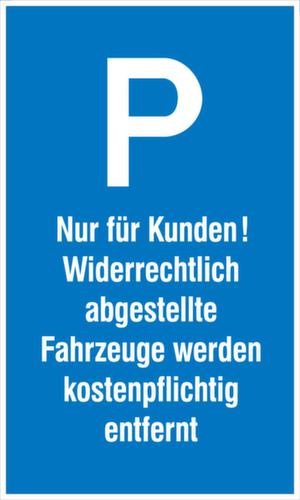 Parkplatzschild Standard 8 L