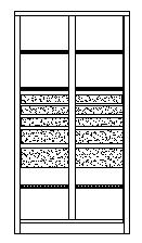 PAVOY Schwerlastschrank Basis lichtgrau mit Schubladen, Breite 1040 mm Technische Zeichnung 1 L