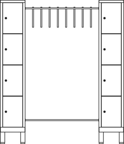 C+P Schließfach-Garderobe Evolo, Breite 1600 mm Technische Zeichnung 1 L