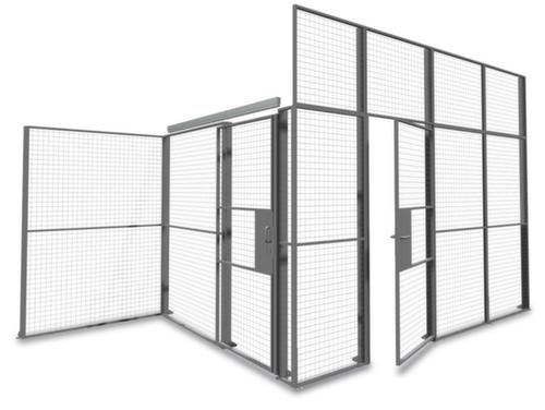 TROAX Flügeltür-Aufsatzelement für Trennwandsystem, Breite 1200 mm Milieu 1 L