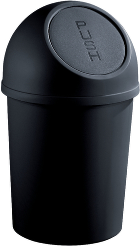 helit Push-Abfallbehälter, 6 l, schwarz Standard 1 L
