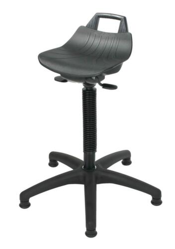 Höhenverstellbare Stehhilfe, Sitzhöhe 490 - 680 mm, Gestell schwarz Standard 1 L