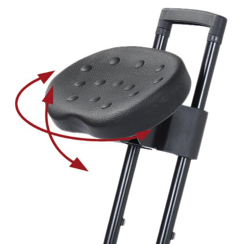 Schwenkbare Stehhilfe, Sitzhöhe 600 - 850 mm, Gestell rot Detail 1 L