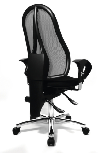 Topstar Bürodrehstuhl Sitness 15 mit Permanentkontakt-Mechanik, Netzrückenlehne, schwarz Standard 4 L