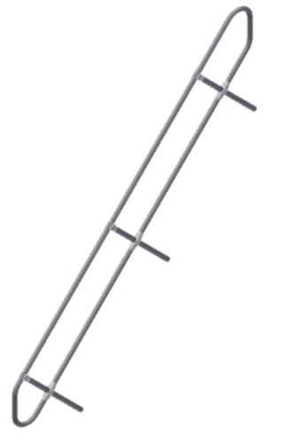 ZARGES Handlauf Z600 für Podesttreppe mit 45° Neigung Standard 1 L