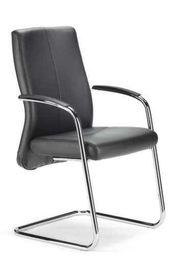 ROVO-CHAIR Konferenzstuhl ROVO XL 5410 A 5-04 mit Armlehnen, Sitz Nappaleder, schwarz Standard 1 L
