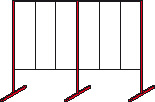 Kappes Loch-/Schlitzplatten-Trennwand RasterPlan® als Doppelfeld 180° Technische Zeichnung 1 L