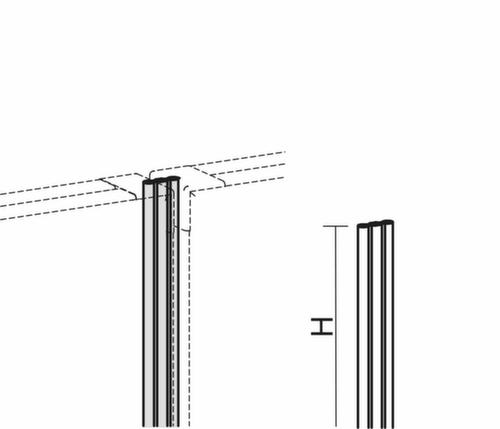 Gera Linearverbindung Pro für Trennwand, Höhe 1200 mm Standard 1 L