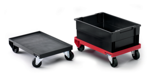 Durable Transportroller mit Kunststoffladefläche, Traglast 250 kg, Polypropylen-Bereifung Standard 2 L