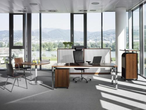 Nowy Styl Höhenverstellbarer Freiform-Schreibtisch E10 mit 4-Fußgestell aus Quadratrohr Milieu 1 L