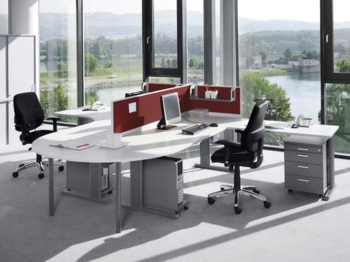 Nowy Styl Freiform-Schreibtisch E10 mit 4-Fußgestell aus Rundrohr Milieu 4 L