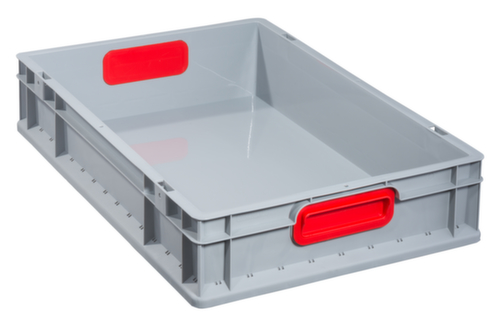 Allit Euronorm-Stapelbehälter Eco, grau/rot, Länge x Breite 600 x 400 mm Standard 1 L