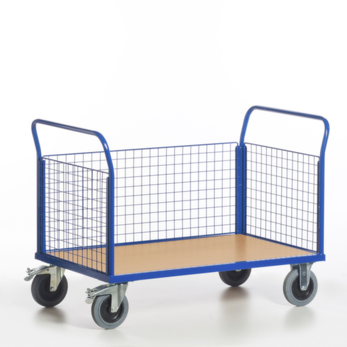Rollcart Gitter-Dreiwandwagen, Traglast 400 kg, Ladefläche 850 x 480 mm Standard 1 L