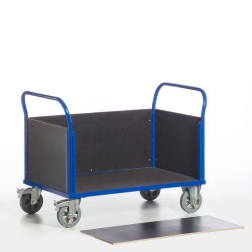 Rollcart Vierwandwagen mit rutschsicherer Ladefläche, Traglast 1200 kg, Ladefläche 1600 x 770 mm Standard 1 L
