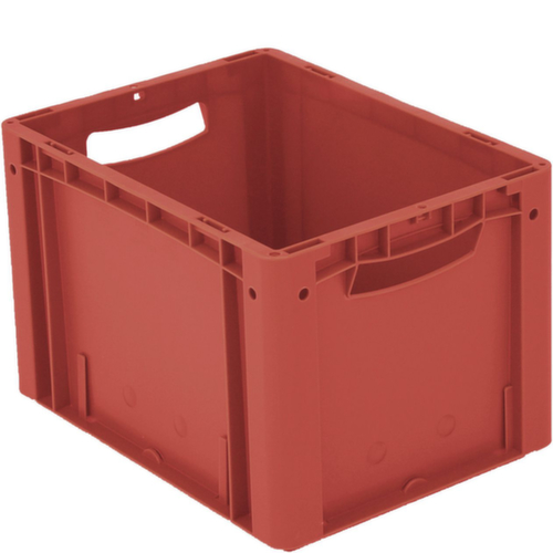 Euronorm-Stapelbehälter Ergonomic, rot, Inhalt 24 l Standard 2 L