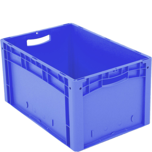 Euronorm-Stapelbehälter mit Doppelboden, blau, Inhalt 69 l Standard 2 L