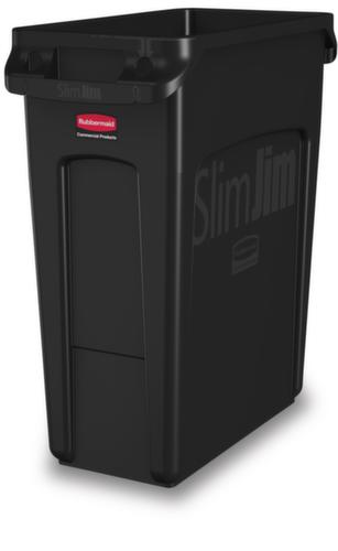 Rubbermaid Wertstoffsammler Slim Jim® mit Lüftungskanälen, 60 l, schwarz Standard 1 L